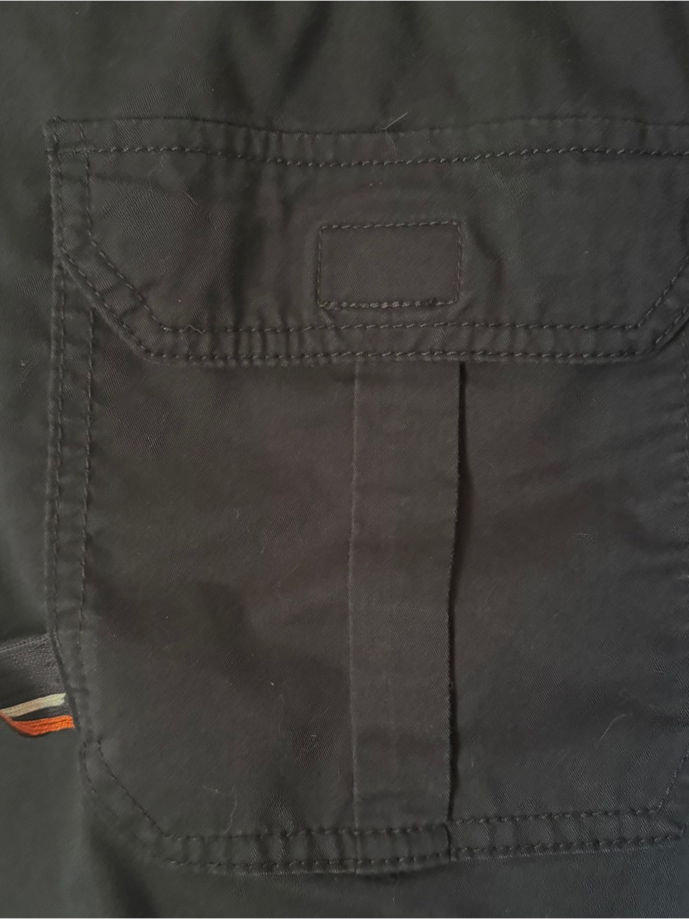 koi Navy Cargo Drawstring Scrub Jogger Pants with Orange Accents - Picture 9 of 16